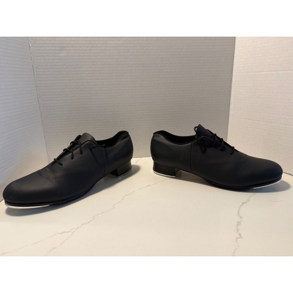 Bloch Womens Black Leather Lace Up Tap Shoes Shockwave Taps Size 10M S0301L - Picture 3 of 5